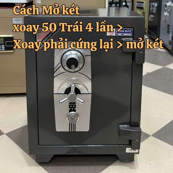 Hướng dẫn cách mở két sắt siêu cường Việt Nhật JP60C khóa cơ