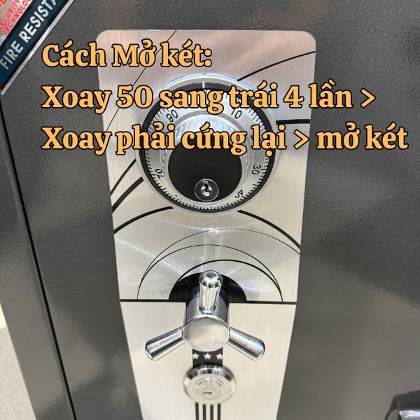 Hướng dẫn cách mở két sắt siêu cường Việt Tiệp khóa cơ