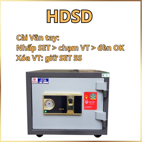 Hướng dẫn sử dụng két sắt vân tay Việt Tiệp