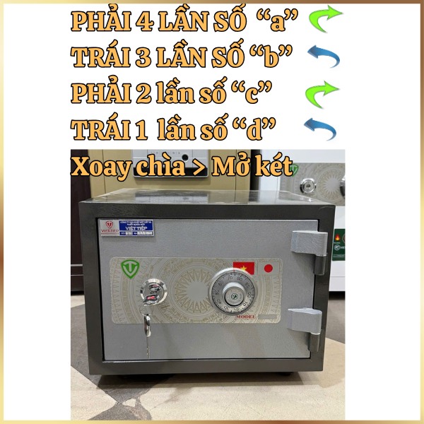 Tóm tắt HDSD két sắt Việt Tiệp khóa cơ phổ thông