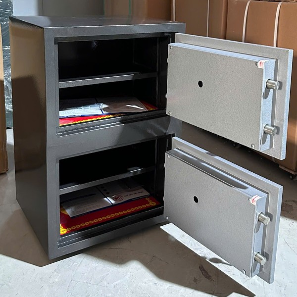 Két sắt 2 tầng Việt Nhật VN22DM-2T cơ đổi mã an toàn với chốt khóa inox