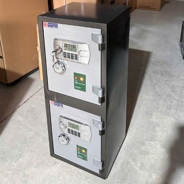 Két sắt Việt Nhật VN98E 2 tầng điện tử có 2 két và 2 hệ khóa riêng biệt