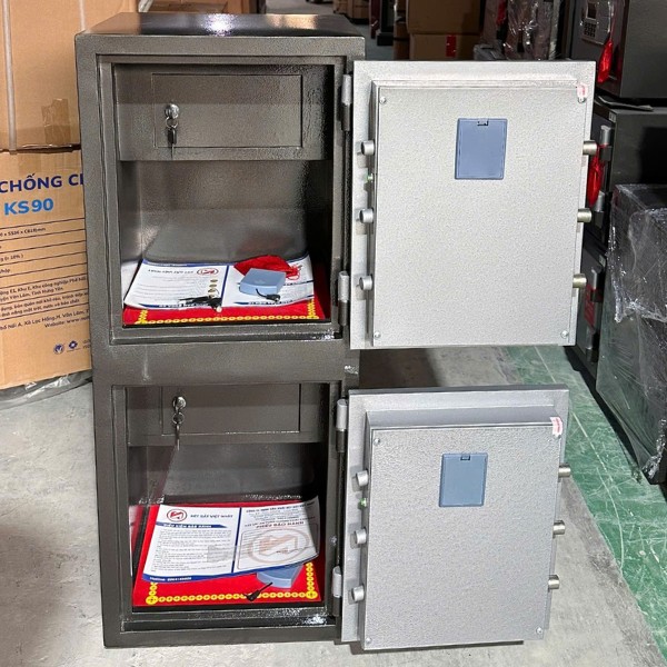 Két sắt Việt Nhật VN98E 2 tầng điện tử có nội thất rộng 2 ngăn