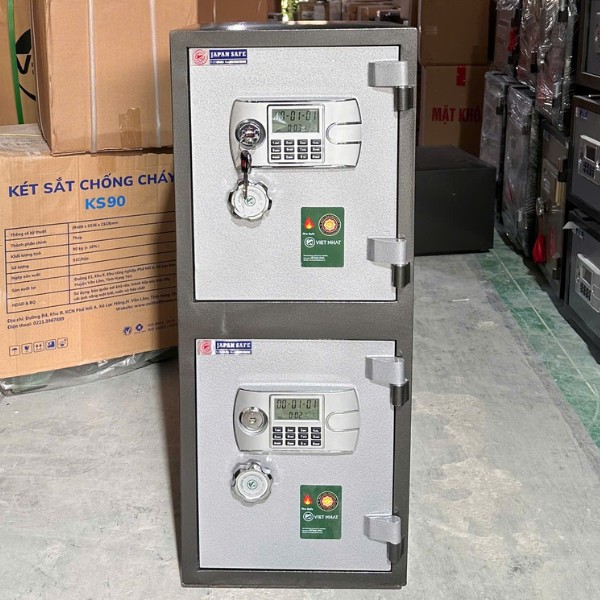 Két sắt Việt Nhật VN98E 2 tầng điện tử an toàn cho 2 người sử dụng