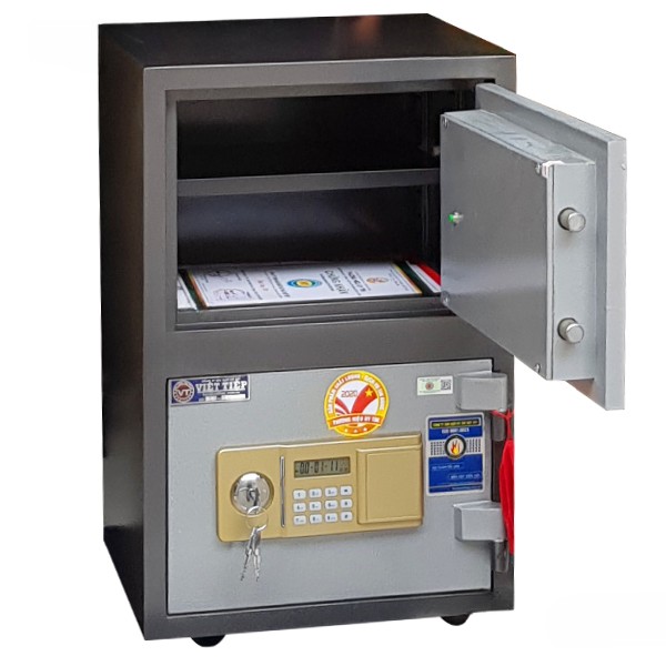 Két sắt 2 tầng Việt Tiệp KVTE86 có nội thất 2 ngăn, 2 tầng riêng biệt