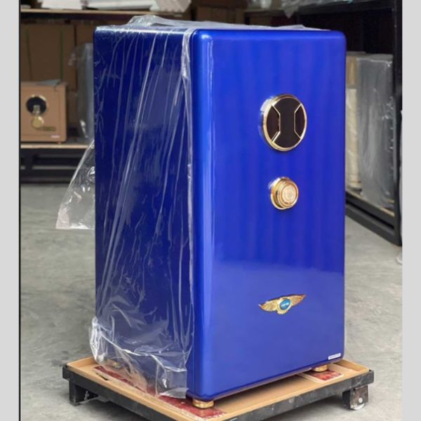 Thực tế két sắt nhập khẩu Aifeibao HK-A1D-100ALS màu xanh