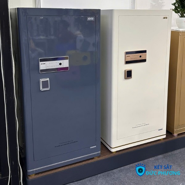 Thực tế két sắt nhập khẩu Aifeibao HK-A1/D-120-HM màu xanh và màu trắng