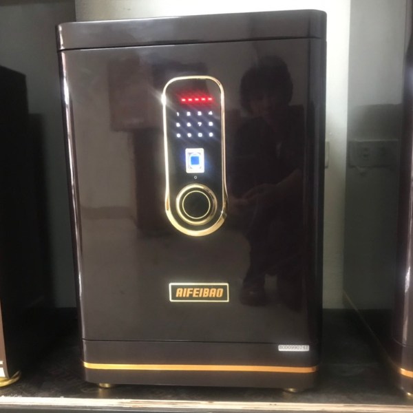 Két sắt AifeiBao HK-A1/D-60TLB màu mận chịn bảo mật kép vân tay điện tử và kết nối điện thoại