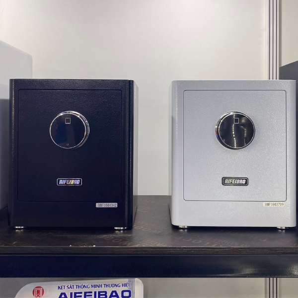 Két sắt Aifeibao HK-MD-35AG mini vân tay có 2 màu: màu đen và màu trắng