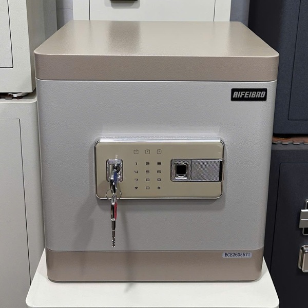 Két sắt Aifeibao HK-MD-40AL vân tay mã số có báo động điện thoại màu xám đá