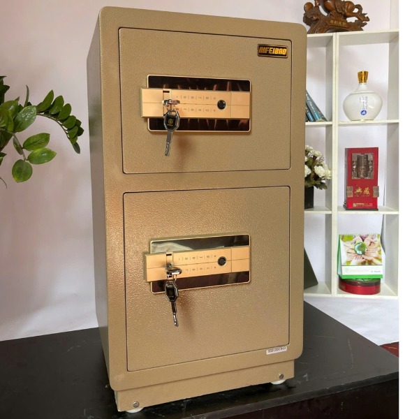 Két sắt Aifeibao HK-MD-80TR 2 tầng mở bằng vân tay điện tử kết nối APP điện thoại