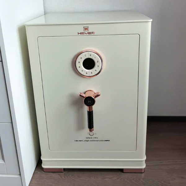 Két sắt AIPU XC60 nhập khẩu màu trắng vân tay điện tử có báo động có mở kép