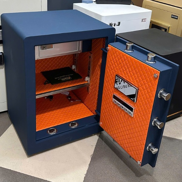 Nội thất Két sắt Bokee BK60B màu xanh vân tay điện tử kết nối điện thoại