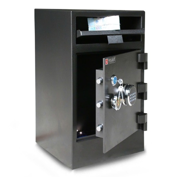 Két sắt có khe bỏ tiền thu ngân Welko KW90E điện tử bền, chắc chắn dễ sử dụng