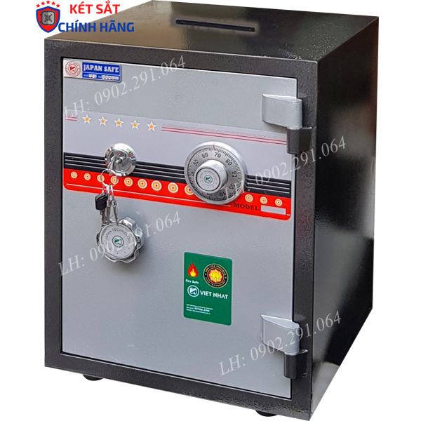 Két sắt có khe bỏ tiền Việt Nhật VN40CDKC (khóa cơ khoét mặt khoét nóc)