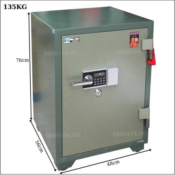 Két sắt hòa phát KS135K1 DT khóa điện tử chống cháy 1000 độ C trong 2 giờ