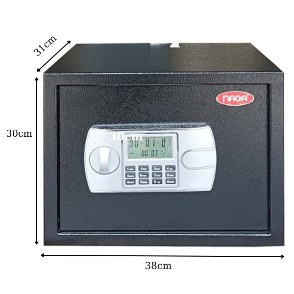 Két sắt khách sạn mini cao cấp NAGA AG30 màu đen chất lượng cao