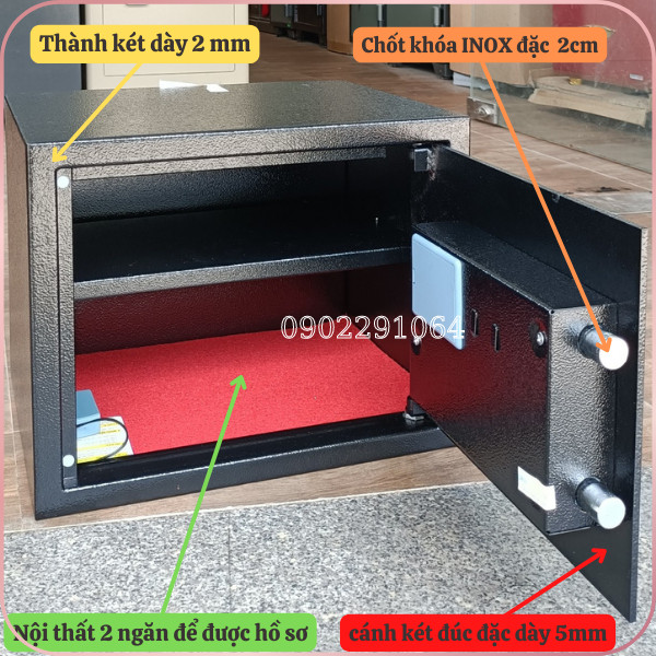 Nội thất két sắt khách sạn mini cao cấp NAGA AG30 màu đen