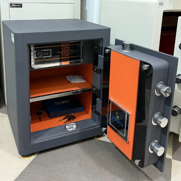 Két sắt Liberty LB50S màu xám có dàn cơ chắc chắn bằng INOX đặc