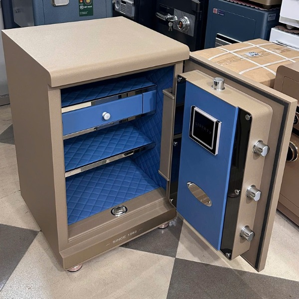 Két sắt Liberty LB68 S5II thông minh nội thất màu xanh có ngăn hầm