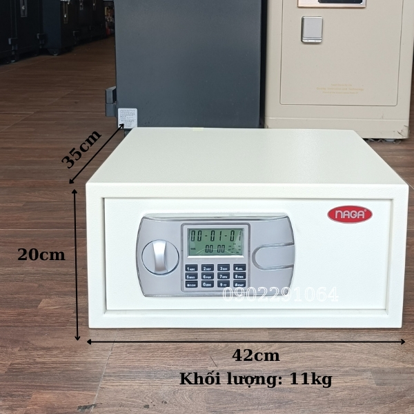 Két sắt khách sạn cao cấp mini cỡ nhỏ NAGA AG20LT màu đen,trắng chất lượng cao phù hợp mọi gia đình
