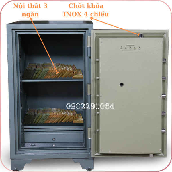 Nội thất két sắt ngân hàng BEMC K130 NHA1 cơ đổi mã bền sử dụng ổn định, chắc chắn