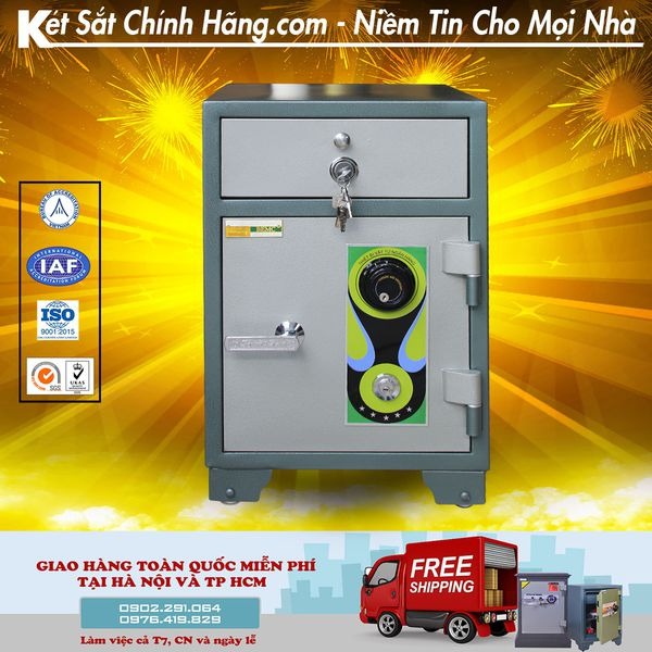 Két Sắt Ngân Hàng GD100 kẹp tiền