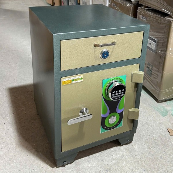 Két sắt ngăn kéo thả tiền tiền GD100E chống cháy tốt