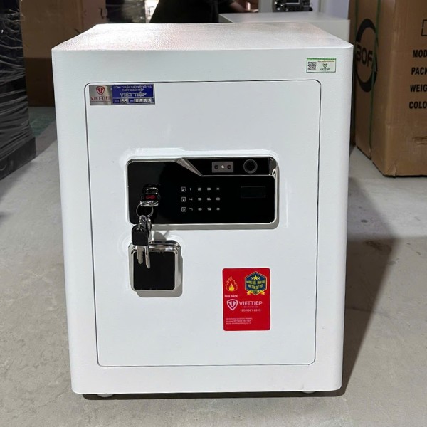 Két sắt nhận diện khuôn mặt KW52FID Việt Tiệp chống cháy 2000 độ C trong 2 giờ