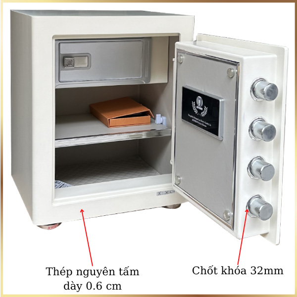 Nội thất két sắt nhập khẩu AFB HK-A1D-45HM màu trắng kem