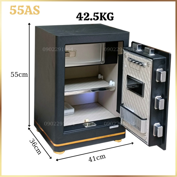 Két sắt nhập khẩu vân tay Aifeibao HK-MD-55AS màu trắng, xanh,đen