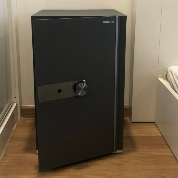 Két sắt Philips SBX202-7C0 vân tay nhập khẩu màu xám