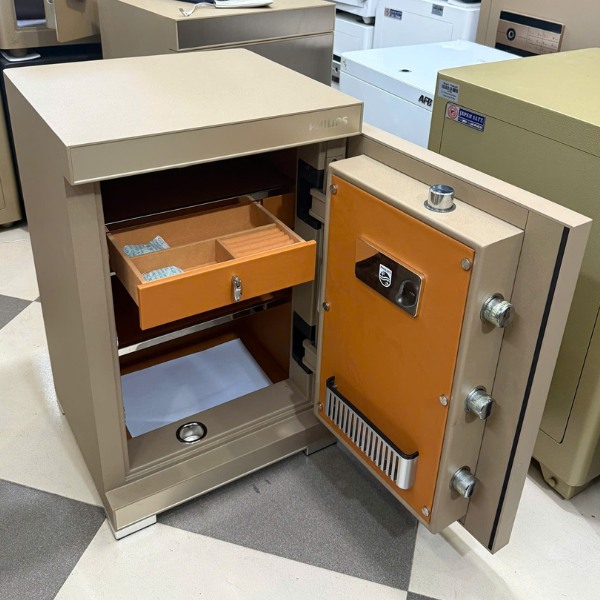 Két sắt Philips SBX602-6CU màu vàng đồng có nội thất đẹp cao cấp da xịn sò