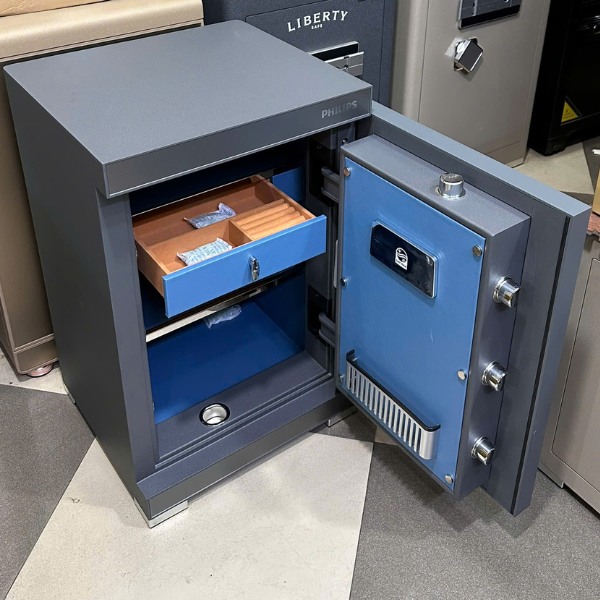 Nội thất Két sắt Philips SBX602-6CU màu xám rộng có khay trang sức