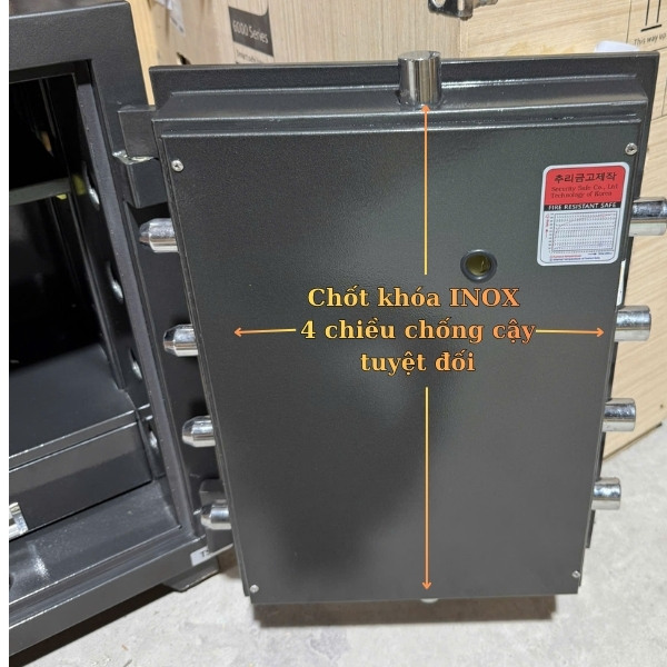 Két sắt siêu cường Việt tiệp có hệ chốt khóa INOX 4 chiều phi 32mm chống cậy tuyệt đối