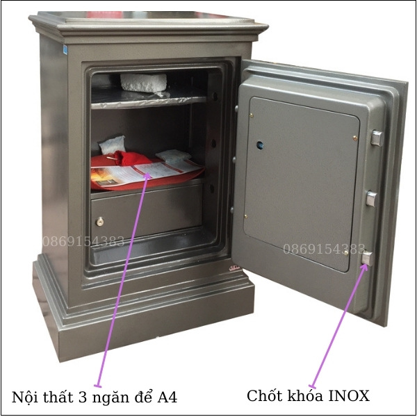 Nội thất két sắt tài lộc Hòa Phát KT66 khóa cơ đổi mã