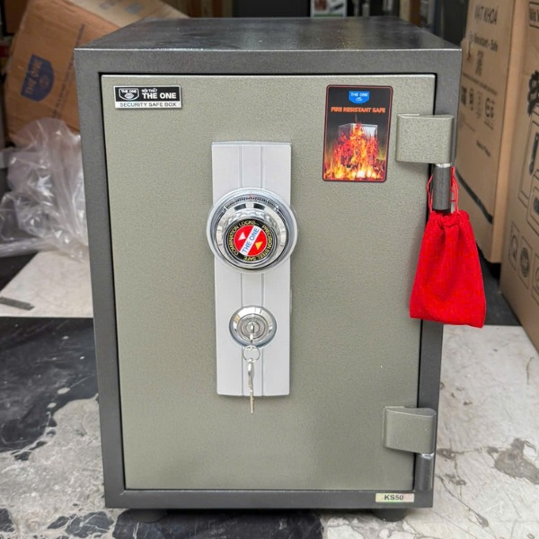 Két sắt The One KS50D màu xám khóa cơ