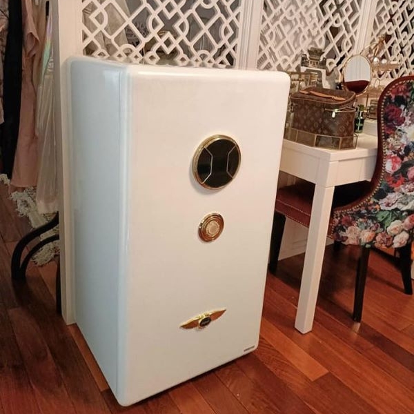 Thực tế két sắt nhập khẩu thông minh Aifeibao 80ALS màu trắng