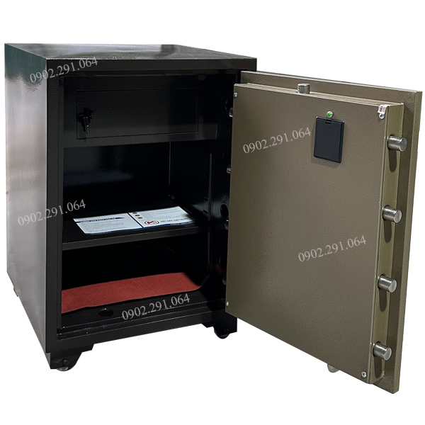 Nội thất két sắt thông minh Việt Nhật VN99FE màu gold kết nối điện thoại chống cháy chất lượng cao