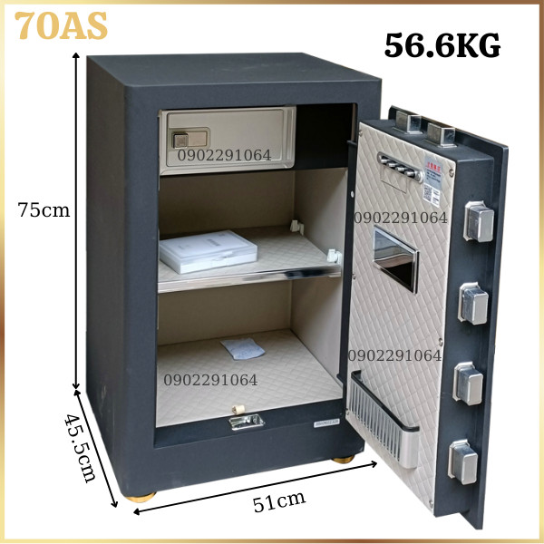 Nội thất Két sắt vân tay điện tử Aifeibao HK-MD-70AS màu đen