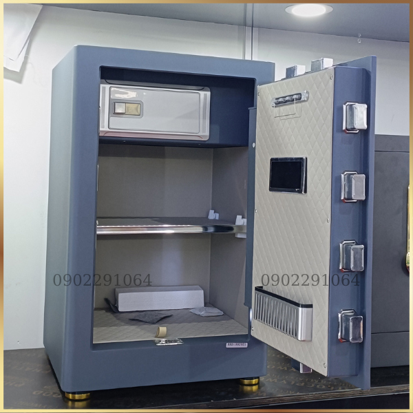 Hình ảnh thực tế Két sắt vân tay điện tử Aifeibao HK-MD-70AS màu xanh