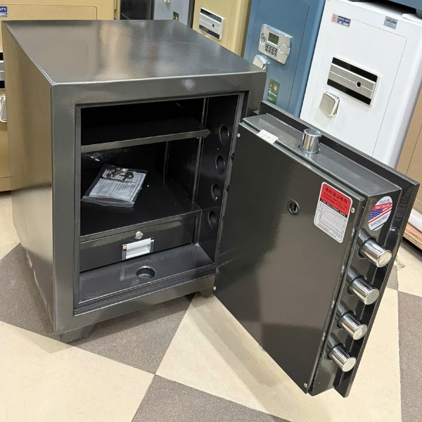 Két sắt siêu cường JP60C khóa cơ nội thất chia làm 3 ngăn để vàng, trang sức quý