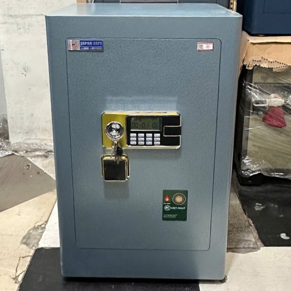 Két sắt Việt Nhật VN-100AE điện tử 100kg màu xanh cao cấp