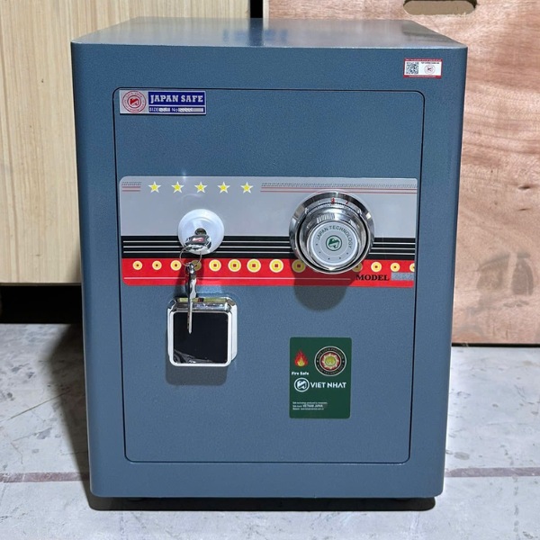 Két sắt Việt Nhật VN-56AD khóa cơ đổi mã màu xanh