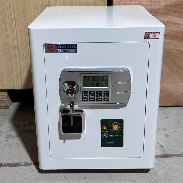Két sắt Việt Nhật VN-56AE điện tử chống cháy màu trắng bền đẹp dễ sử dụng
