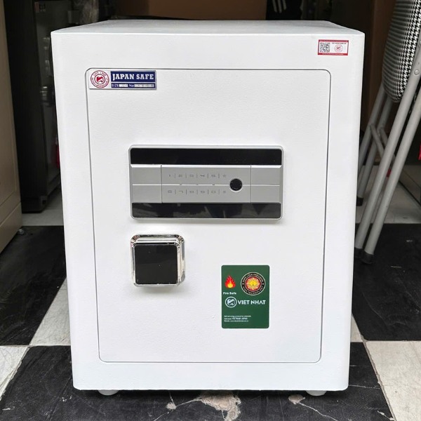 Két sắt Việt Nhật VN-56AH màu trắng thông minh kết nối điện thoại