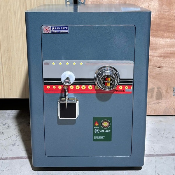 Két sắt Việt Nhật VN-63AD khóa cơ đổi mã màu xanh cao cấp