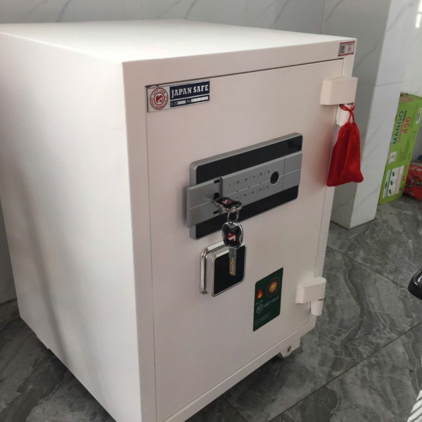 Két sắt màu trắng đẹp hiện đại mở bằng vân tay | két sắt Việt Nhật VN79FE