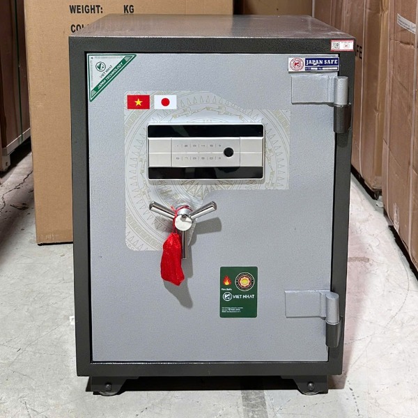 Két sắt Việt Nhật VN86FE thông minh kết nối điện thoại màu ghi xám