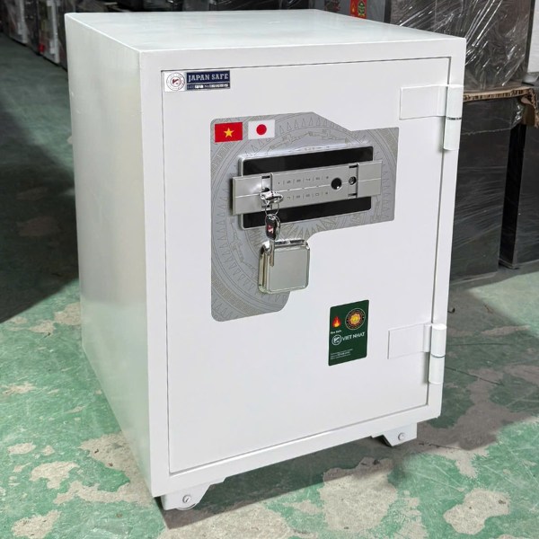 Két sắt Việt Nhật VN99FE màu trắng vân tay thông minh két nối điện thoại